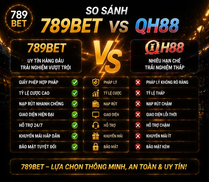 Giao diện trang chủ của 789Bet so với Hi88