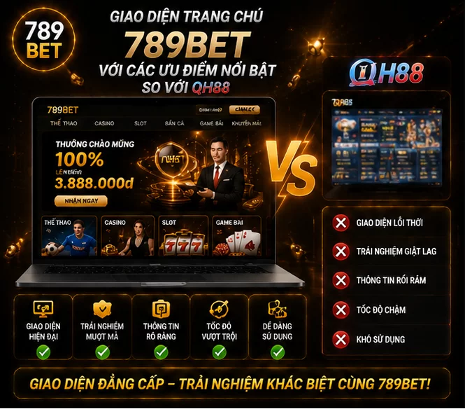 Biểu đồ so sánh tính năng giữa 789Bet và Hi88