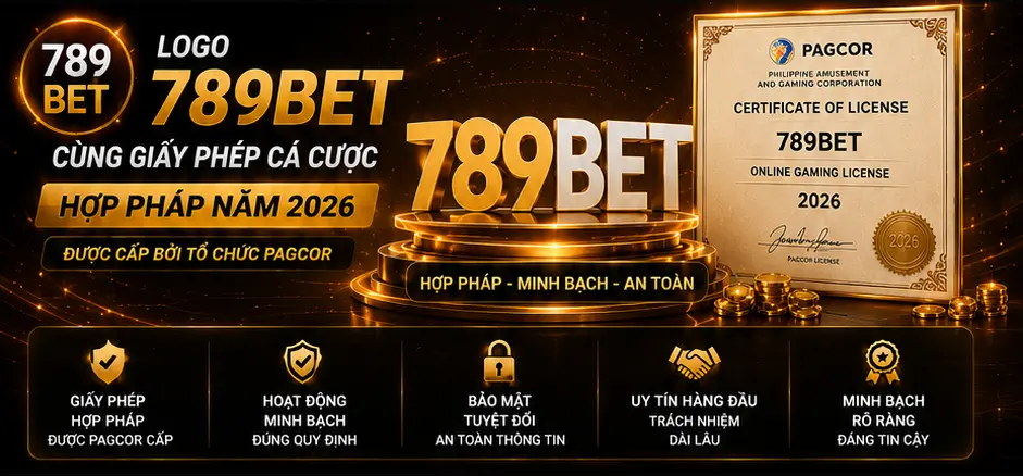 Logo 789Bet cùng giấy phép cá cược hợp pháp năm 2026 Logo 789Bet cùng giấy phép cá cược hợp pháp năm 2026