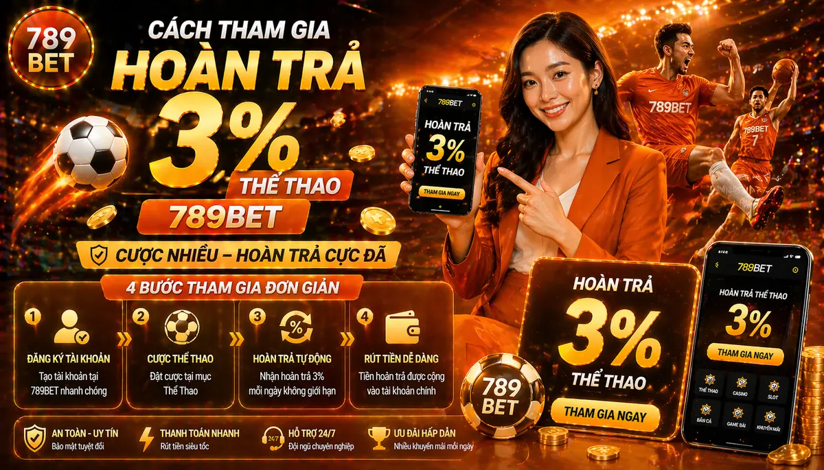 Cách tham gia hoàn trả 3 phần trăm thể thao 789bet Cách tham gia hoàn trả 3 phần trăm thể thao 789bet