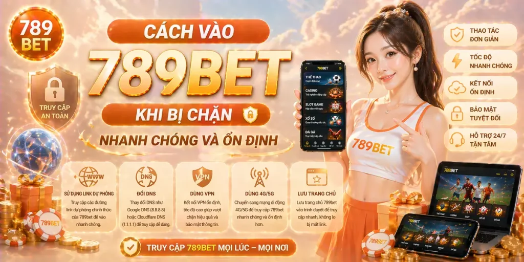 Cách vào 789Bet khi bị chặn – Giữ trải nghiệm ổn định và liền mạch